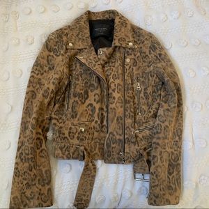 Animal print bomber jacket by Nasty Gal.
